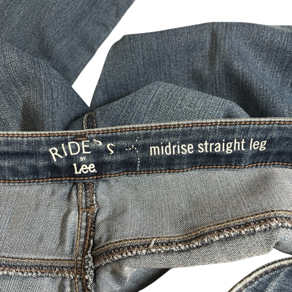 Riders by Lee Womens Jeans 16P Petite Mid Rise Straight Leg Stretch Denim Casual - Picture 8 of 16